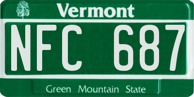VT license plate NFC687