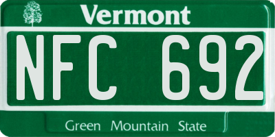 VT license plate NFC692
