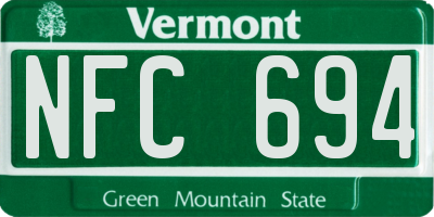 VT license plate NFC694