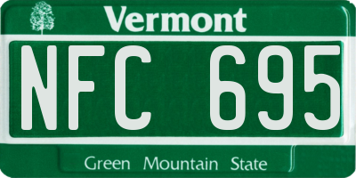 VT license plate NFC695