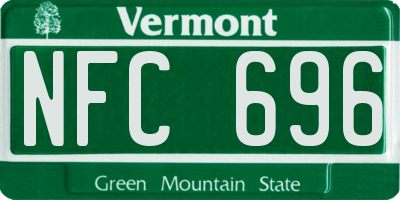 VT license plate NFC696