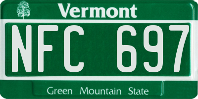 VT license plate NFC697
