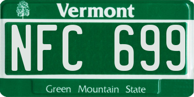 VT license plate NFC699