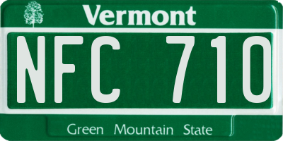 VT license plate NFC710