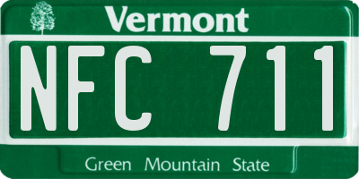 VT license plate NFC711