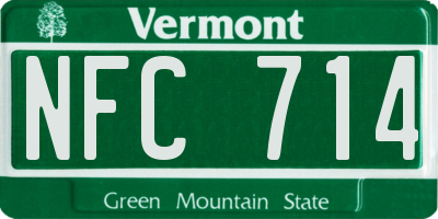 VT license plate NFC714