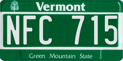 VT license plate NFC715