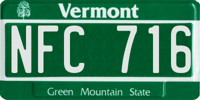 VT license plate NFC716