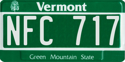 VT license plate NFC717