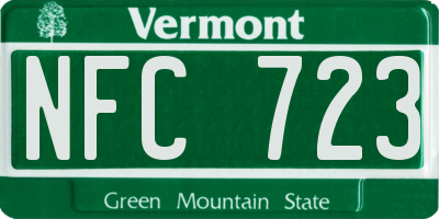 VT license plate NFC723