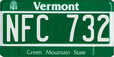 VT license plate NFC732