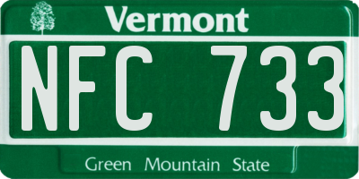 VT license plate NFC733