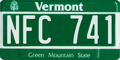 VT license plate NFC741