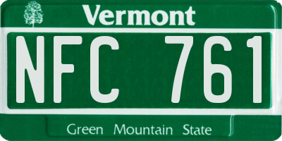 VT license plate NFC761