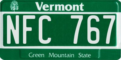 VT license plate NFC767