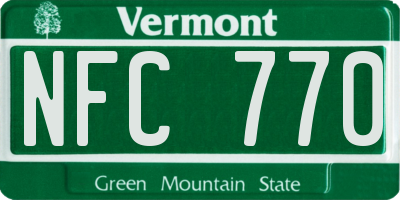 VT license plate NFC770