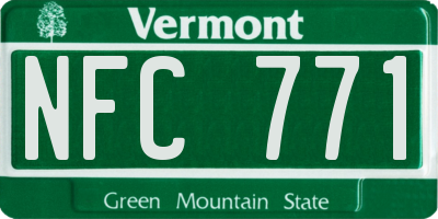 VT license plate NFC771