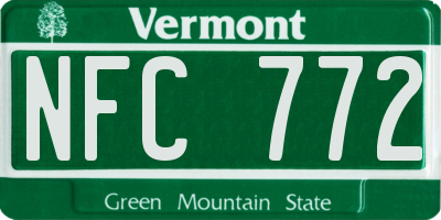 VT license plate NFC772