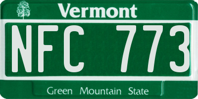 VT license plate NFC773