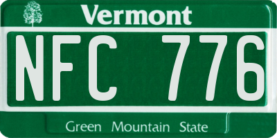 VT license plate NFC776