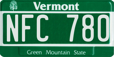 VT license plate NFC780
