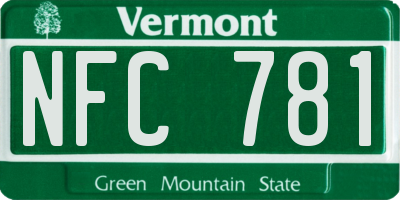 VT license plate NFC781