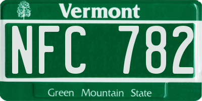 VT license plate NFC782