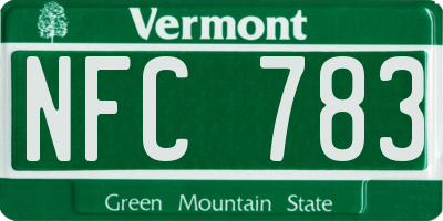 VT license plate NFC783