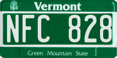 VT license plate NFC828