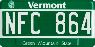 VT license plate NFC864
