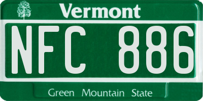 VT license plate NFC886