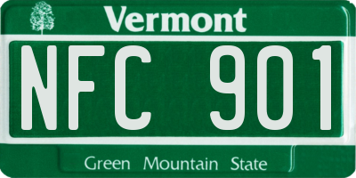 VT license plate NFC901