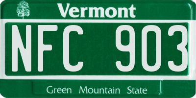 VT license plate NFC903