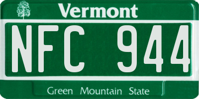 VT license plate NFC944