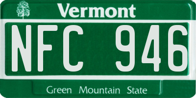 VT license plate NFC946