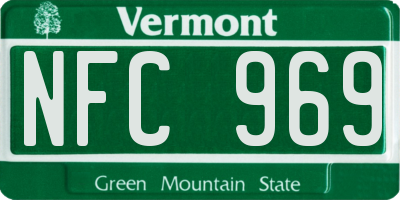 VT license plate NFC969