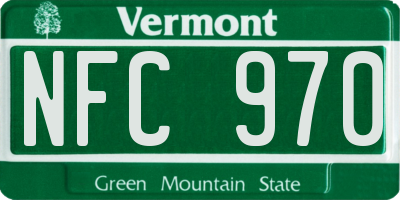 VT license plate NFC970