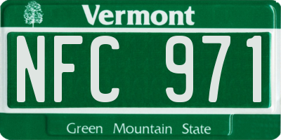 VT license plate NFC971