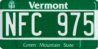 VT license plate NFC975