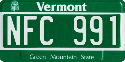 VT license plate NFC991