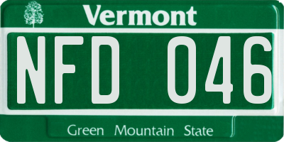 VT license plate NFD046