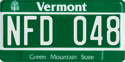 VT license plate NFD048