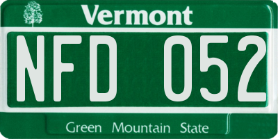 VT license plate NFD052