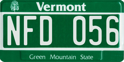VT license plate NFD056