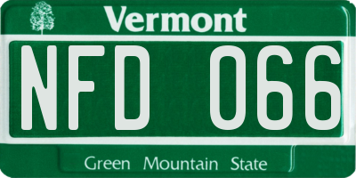 VT license plate NFD066