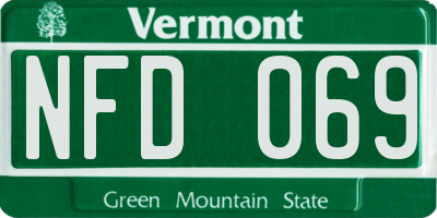 VT license plate NFD069