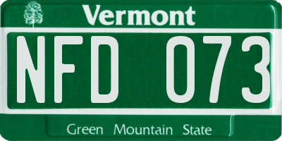 VT license plate NFD073