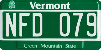 VT license plate NFD079