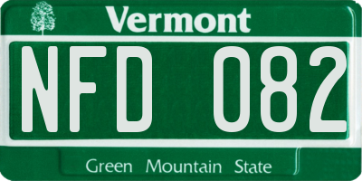 VT license plate NFD082