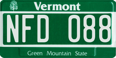 VT license plate NFD088